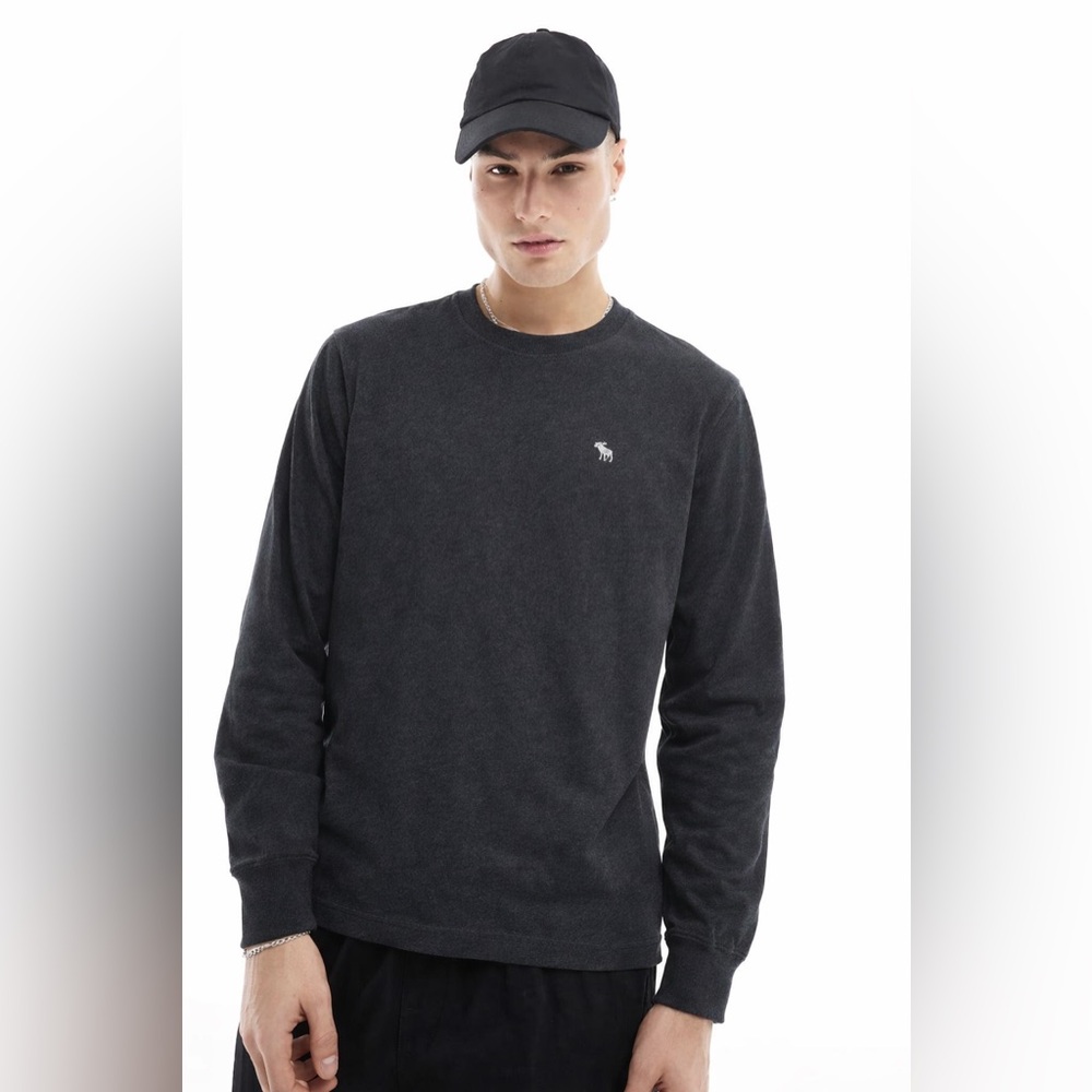 ABERCROMBIE & FITCH - Dark grey Long Sleeve Shirt